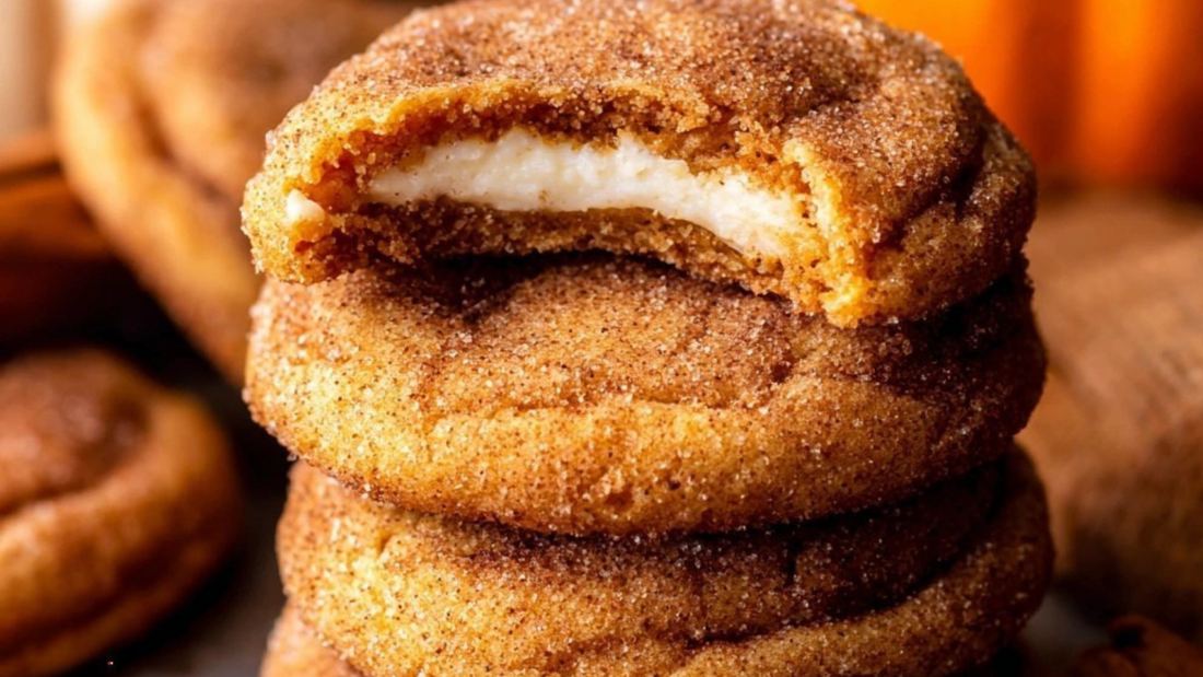 Cookies à la citrouille fourrés au Cheesecake ! 🎃